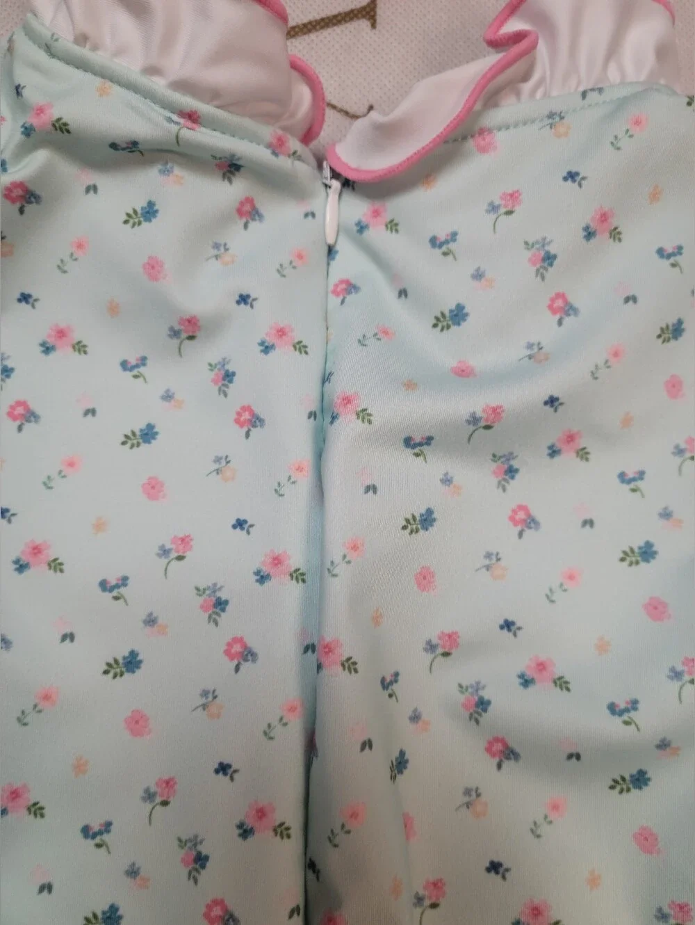 Edgehill collection Pink Green Floral sz 7 swimsuit & coverup
